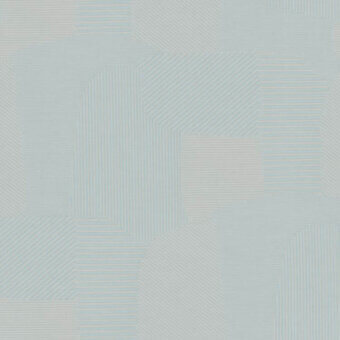 Tero Outdoor fabric, pale blue-grey, features a grid of textured rectangular blocks with varying vertical lines, creating an abstract cloud pattern.