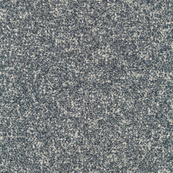 Sahco Petrolio fabric sample, petrol green and gray, dense granular texture with mottled effect, woven looped construction.