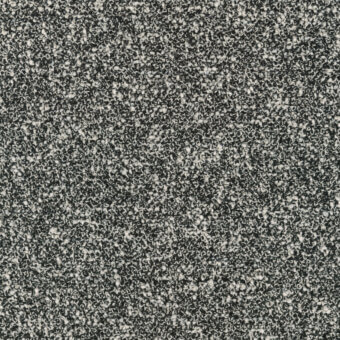 Woven textile sample, dark gray and off-white, irregular looped pattern; “f zero sahco kvadrat” by miniforms, neutral background.