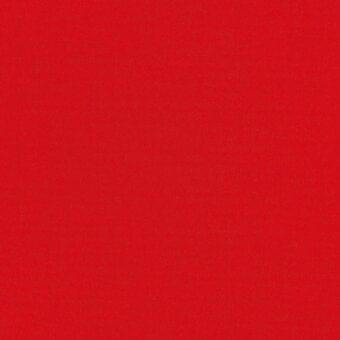 Red cotton fabric sample with granular texture, displaying a consistent saturated tone and matte finish against a matching background.