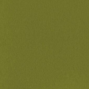Cotton fabric sample, muted green 318 moss tone, tight matte weave with subtle grid pattern, modo luce fabrics collection.