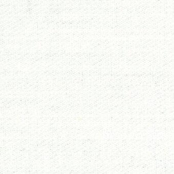 Moroso Pantera fabric swatch in white with granular texture, displaying subtle mottling and dark speckles; label details brand, fabric type, color.