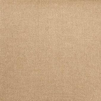 Moroso Pepe fabric sample, coarse woven beige textile, rectilinear grid pattern with visible threads, natural jute-like texture.