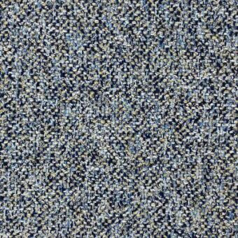 Moroso Caleido 700 graphite fabric sample displays a dense, speckled charcoal gray weave with gold tones and textured surface; labeled A6838-Q.