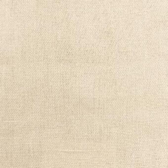 Capri fabric sample, off-white linen blend, grid weave texture with horizontal and vertical threads against a neutral backdrop.
