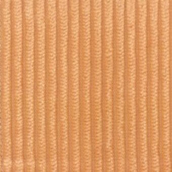 Corrugated cardboard texture, muted peach tone, with vertically ribbed linear pattern and matte finish, displaying a single-ply construction.