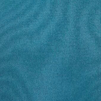 Moroso Getis fabric sample, teal peacock color, dense woven grid texture, matte finish, A9145-26 variant, upholstery textile.
