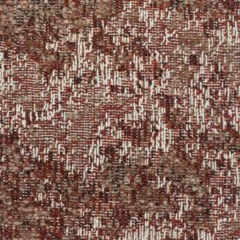 Moroso Nembro fabric sample, woven reddish-brown and beige textile, irregular dense weave with raised texture, col. Birch – q.