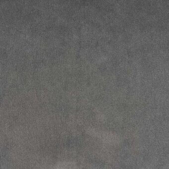 Moroso Roxana fabric sample, anthracite gray, dense mottled texture with tight weave and subtle nap, labeled A8877 – Roxana CS.