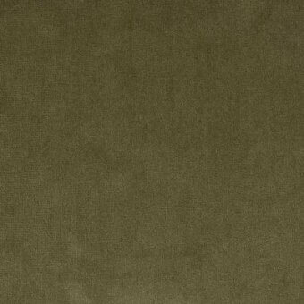 Moroso Roxana CS fabric sample in military green with a woven texture, code Q, A8899, displaying tonal variations and a matte finish.