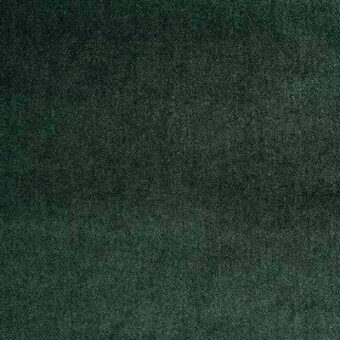 Moroso fabric sample, muted green velvet, directional pile texture with printed text “fox 083 lagoon – s” along the bottom edge.