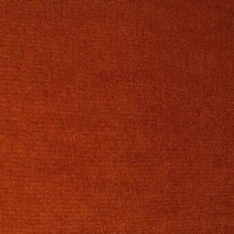Moroso fabric swatch in copper tone displays a dense, granular texture; labeled “Fox A7006 – Fox 064 copper – s” in the lower left corner.
