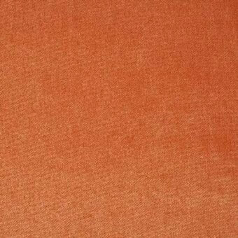 Moroso fox fabric sample, earthy orange, short dense pile texture with subtle tone variations and a neutral background.