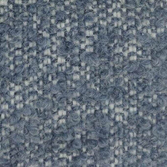 Moroso Gorky fabric, light slate color, dense irregular weave with heathered gray and off-white yarns, tactile nubby texture.