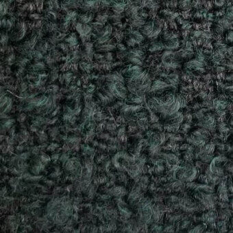 Moroso Gorky fabric A1595, black and green looped pile textile with dense, shaggy texture and mottled color distribution.