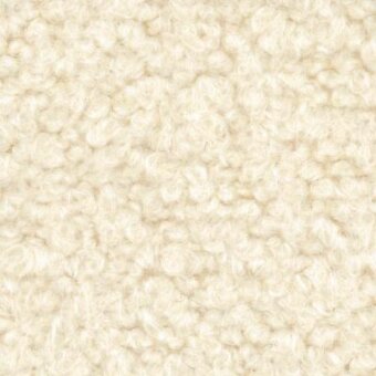 Greenland fabric texture, milky white, densely looped pile with matte finish; sample code A1517-L1662, for upholstery applications.