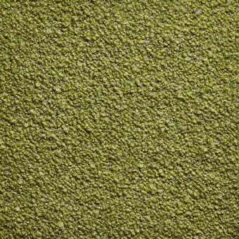 Moroso Orsetto fabric swatch in lime green, displaying a dense, granular texture composed of small, rounded elements and labeled A8598.
