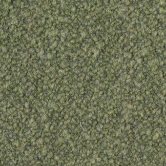 Woven fabric texture, muted green, heathered with irregular fibers; matte finish, wool-blend appearance, Moroso Orsetto 26 green textile sample.