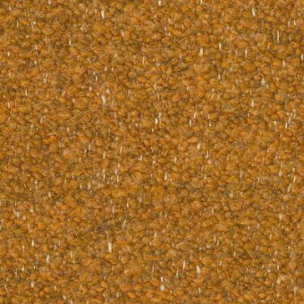 Orsetto Crumble fabric sample, golden-brown woven textile, with vertical off-white threads and a nubby, looped pile texture, Moroso A8858.