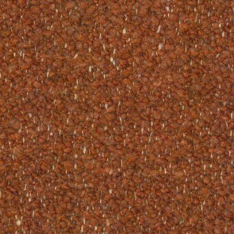 Orsetto 24 rust fabric texture displays dense, rounded fibers in terracotta and cream, Moroso A9152 fabric sample.