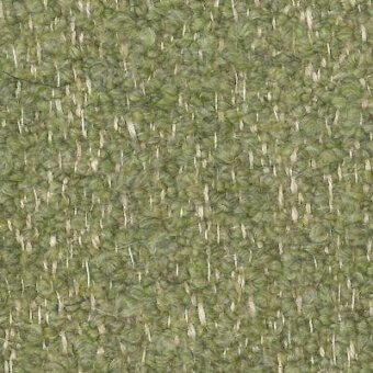 Orsetto fabric sample, muted green woven texture, irregular rounded pattern with beige strands; Moroso collection, model a9153.