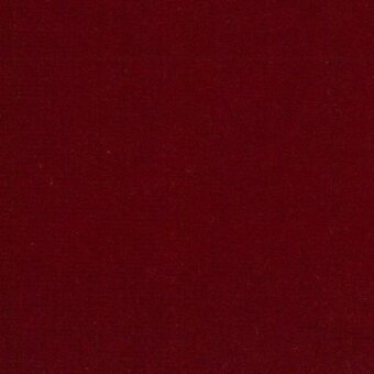 Regal E062 Rust fabric swatch, deep red velvet texture, dense pile with matte finish, Moroso sample labeled A6119.