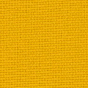 Yellow woven fabric sample displaying a dense grid texture, rectilinear pattern, and matte finish; Moroso Reviva Hero textile.
