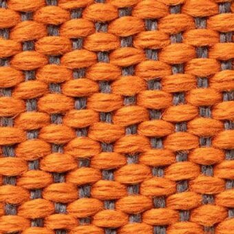 Woven fabric texture, vibrant orange and gray, repeating looped pattern with Moroso Wilson 7067.04 fabric identification visible.