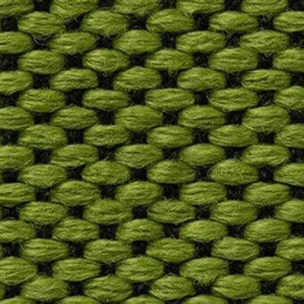Woven fabric texture, muted olive green, repeating hexagon pattern; Moroso Wilson collection “linden” fabric sample A9116–7067.20s displayed.