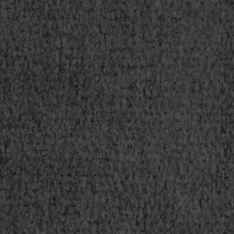 Moroso fabric sample, charcoal grey felt texture, dense granular weave with a matte finish and visible label details.