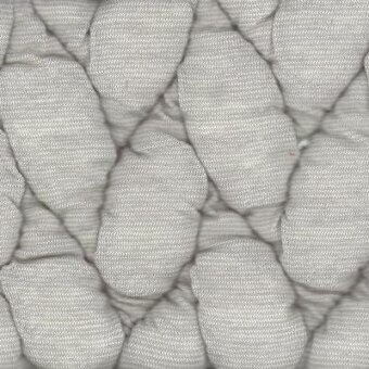 Moroso fabric sample, light grey quilted texture, repeating braid pattern with visible stitching and matte finish, a5224 – big braid.