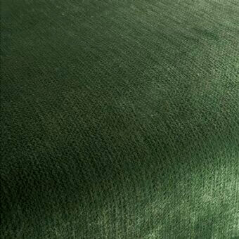 Forest green fabric texture with a short pile and heathered effect, displaying a directional weave and “moroso” label detail.