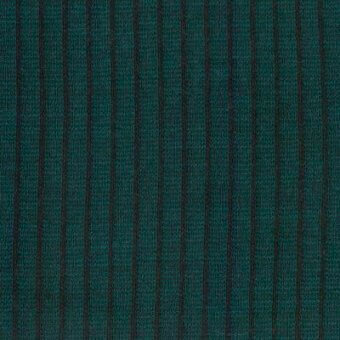 Moroso textile sample, teal ribbed fabric, vertical corduroy texture, labeled “mini husk a8647 – mini me bug bordeaux – w”.