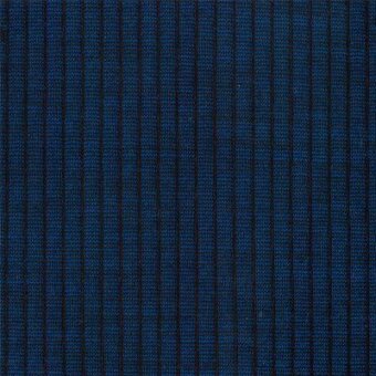 Deep blue ribbed fabric texture with vertical lines, woven construction, and consistent color; Moroso Mini Husk A8648 sample.