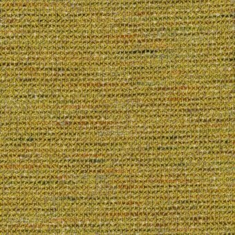 Lemon yellow woven fabric sample with horizontal stripes and faint circular motifs, labeled “moroso polka 869.180 lemon.”