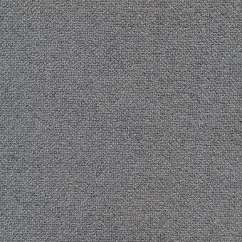 Moroso fabric sample, pewter gray woven texture, dense heathered weave with visible fibers and sample identification text.