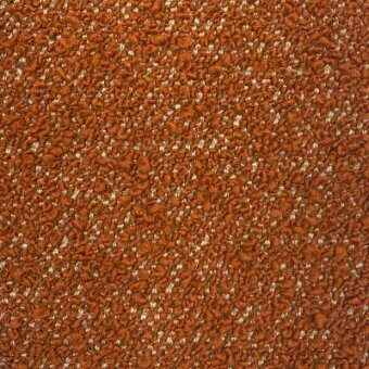 Moroso Trono fabric sample, rust color, granular texture with beige particles, woven construction, labeled “a1434 – trono 23 370 rust – w.”