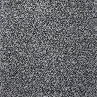 Woven gray fabric texture with a dense, granular surface and mottled effect, displaying a matte finish and subtle tonal variations.