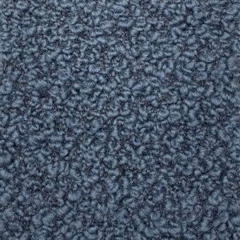 Indigo woven fabric texture with dense, irregular loops and a matte finish; label reads "moroso zampogna 1240 night."