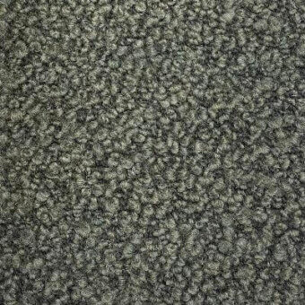 Moroso Zampogna fabric sample, woven texture, gray-olive-tan blend, nubbed surface, random distribution, “a1440 – zampogna 1241 octane – w” label.