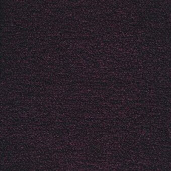 Moroso Clunis fabric sample, amethyst purple woven texture, granular pile with black flecks, material code A6848–779.022 displayed.