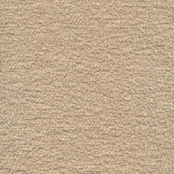 Moroso Clunis fabric sample, beige camel, woven texture with horizontal striations and a matte finish, label details visible.