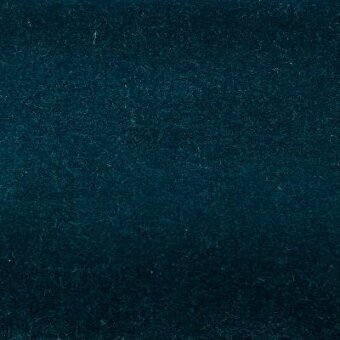 Deep teal velvet fabric texture with subtle sheen, mottled appearance, and printed Moroso “London L073 Opal” code along the bottom edge.