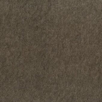 Moroso fabric sample, dark brown woven textile, granular matte texture with visible fiber designation text in lower left corner.