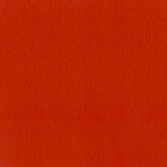 Moroso leather sample, Ferrari red, fine grain texture with a smooth, polished finish for luxury upholstery.