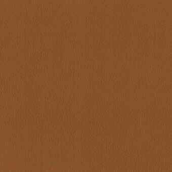 Moroso leather sample, brown full-grain, matte texture with imprinted label reading “m06 > b0107 – leather cuoio – t” in the lower right.