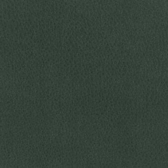 Green woven leather texture sample displaying a matte finish, granular surface, and consistent tone with product code text visible.