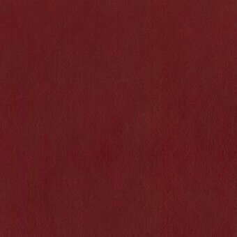 Moroso leather texture sample, deep red, matte finish with imprinted text identifying “leather cirè lacquer – z” collection details.