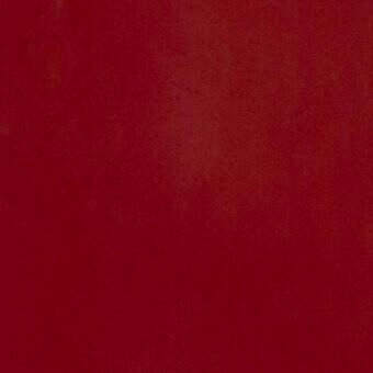 Red leather sample with mottled texture against a red background, displaying “moroso” label; matte finish, deep saturated color, material designation.