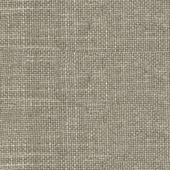 Woven fabric texture in muted gray-brown, coarse grid pattern with horizontal and vertical threads, matte finish, likely linen or burlap swatch.